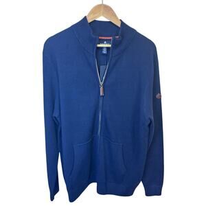 New Rainforest Navy Blue Full Zip Front Cardigan RF01B34407 Men's L